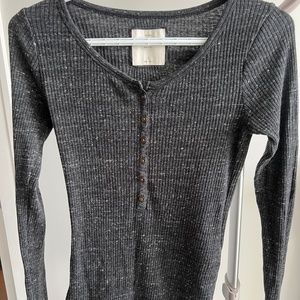 Abercrombie Grey Button Down Henley